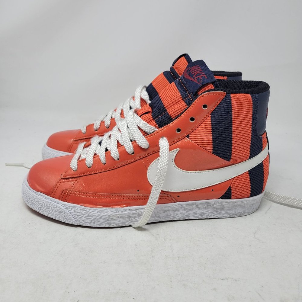 Nike Blazer SP LE Mid High Team Orange Obsidian Navy BLue 379416-811 Aub… - Picture 3 of 16